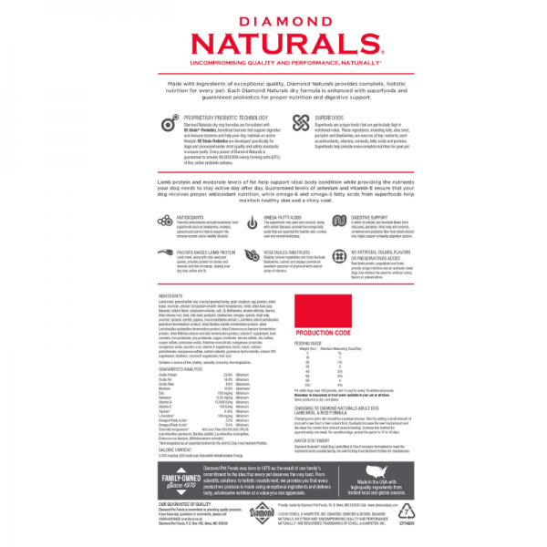 Diamond Naturals Lamb And Rice - Imagen 2