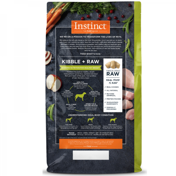 Instinct Dog Rbk Gf With Real Chicken -Healthy Weight - Imagen 2
