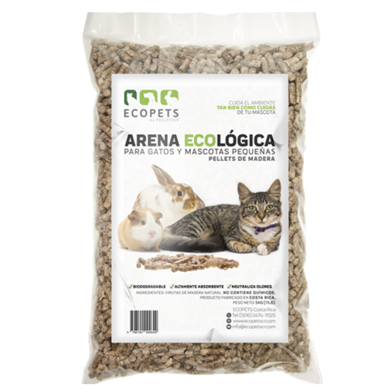 Arena para gatos ecológica