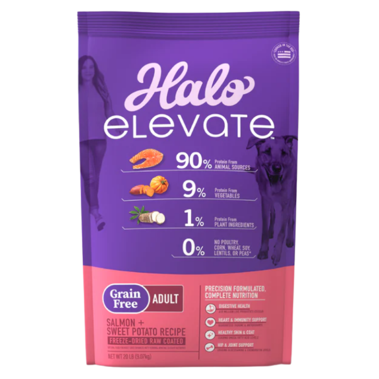 Halo Elevate Alimento seco de salmón libre de granos perro adulto