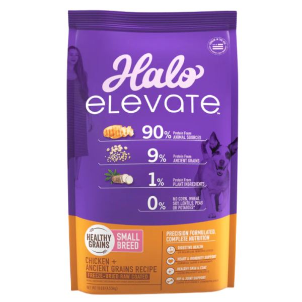 Halo Elevate Alimento seco de pollo granos saludables small breed