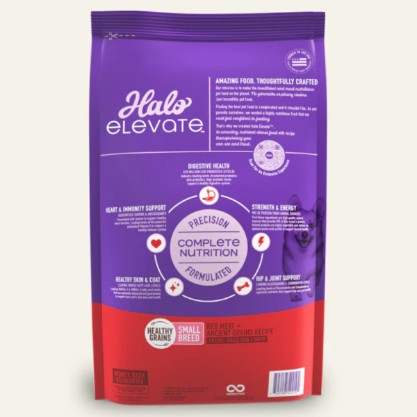 Halo Elevate Alimento seco de carne roja granos saludables small breed - Imagen 2