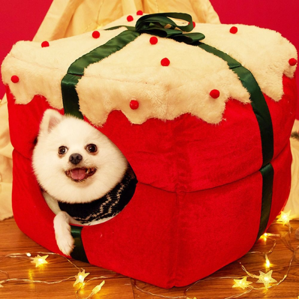 Casa Acolchada para Mascotas Regalo Navideño