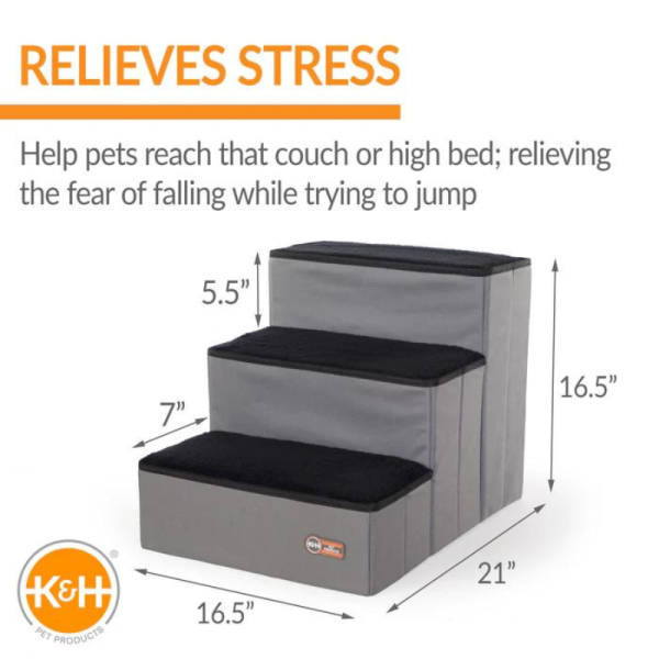 Escalera plegable para mascotas con almacenamiento para perros y gatos - Imagen 7