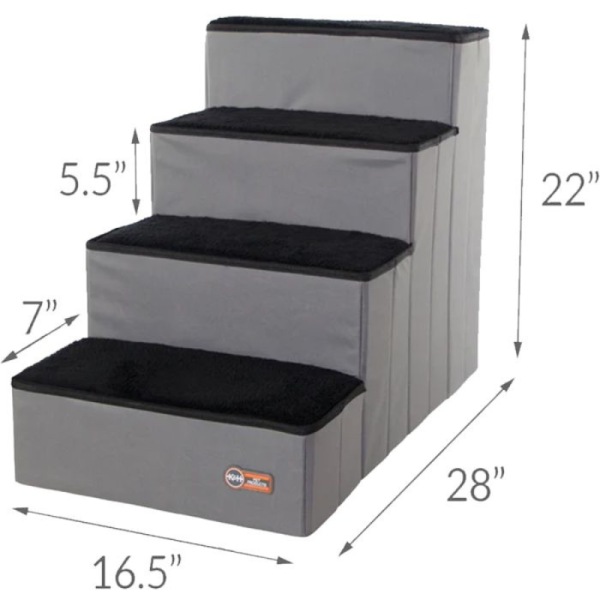 Escalera plegable para mascotas con almacenamiento para perros y gatos - Imagen 8