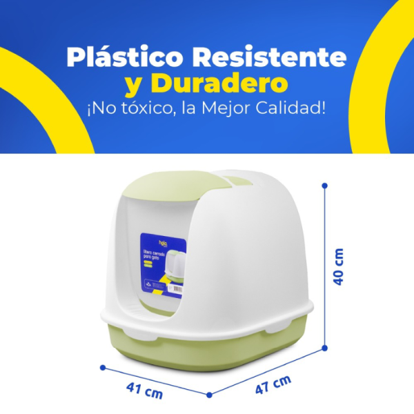 Litera Clásica Cerrada - Verde Claro Hola Pets - Imagen 2