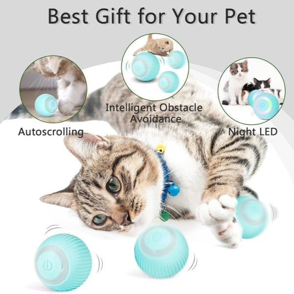 Pelota de juguete automática para gatos - Imagen 3