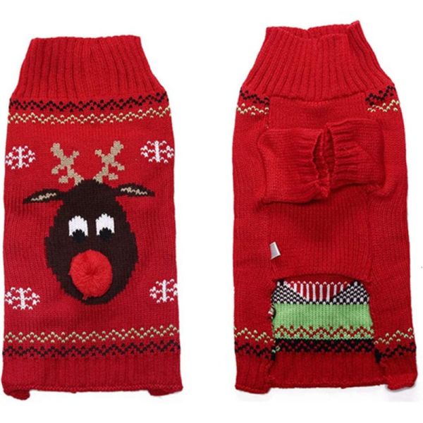 Sweater Navideño Roja para Mascota - Imagen 5