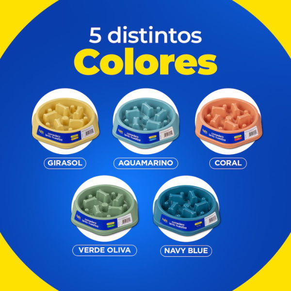 Comedero Lento Huesitos - Hola Pets