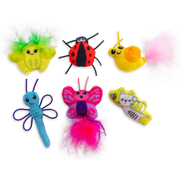 Juguetes interactivos de peluche Cute As A Bug 6 pk Catstages