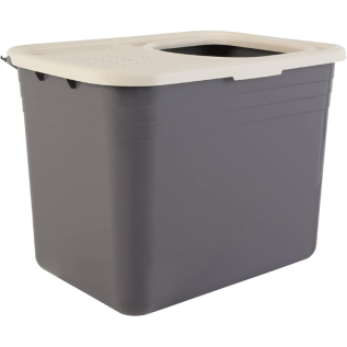 Litera Antiadherente para gatos con entrada superior y tapa con filtro