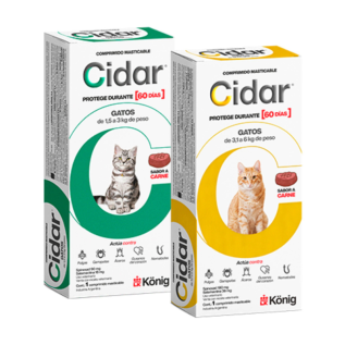 Pastilla Desparasitante y Antipulgas para Gato Cidar