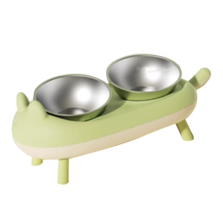 Plato Alto Doble Para Mascotas Pegable